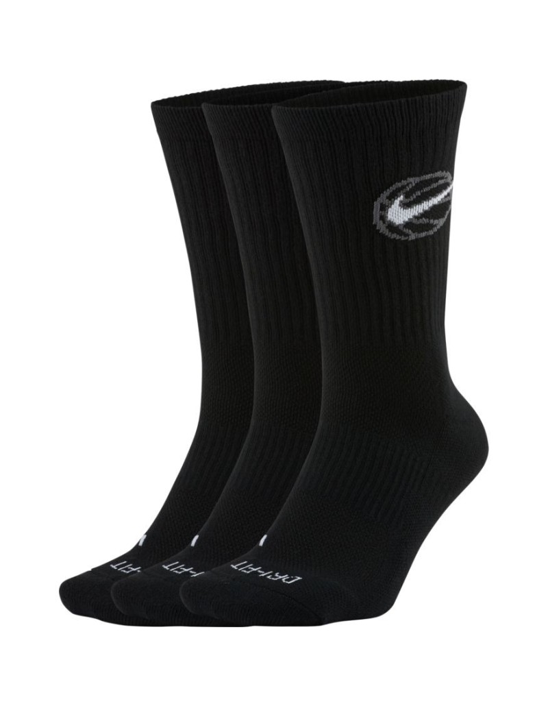 Pack de chaussettes nike everyday crew noir Chaussettes 34 38