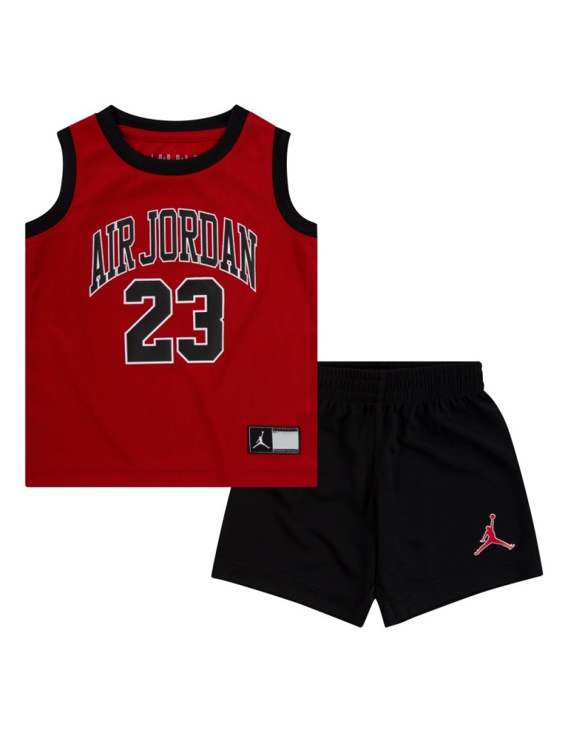 Ensemble Jordan Muscle noir et rouge cadet Clothes for young kids