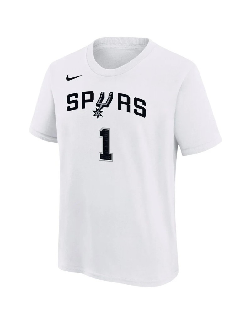 T Shirt Name and Number Victor Wembanyama San Antonio Spurs Association Edition Vetements adultes S